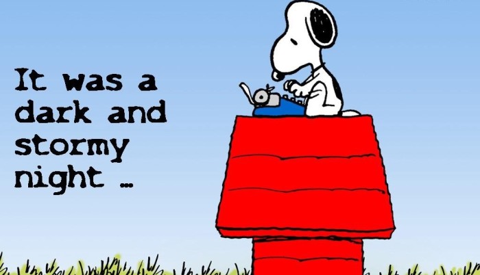 Snoopy Writing